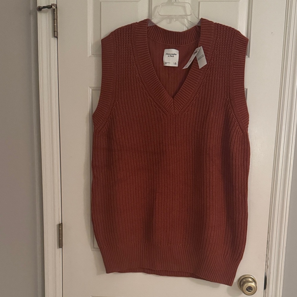 Abercrombie & Fitch Orange Knit Sweater